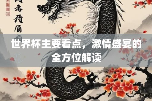 世界杯主要看点，激情盛宴的全方位解读