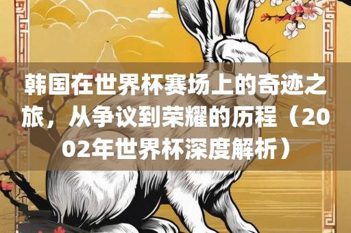 韩国在世界杯赛场上的奇迹之旅，从争议到荣耀的历程（2002年世界杯深度解析）