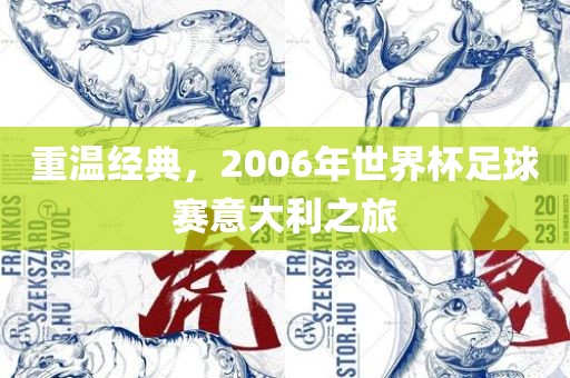 重温经典，2006年世界杯足球赛意大利之旅