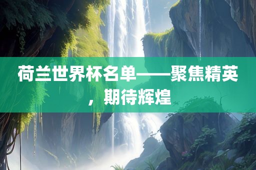 荷兰世界杯名单——聚焦精英，期待辉煌