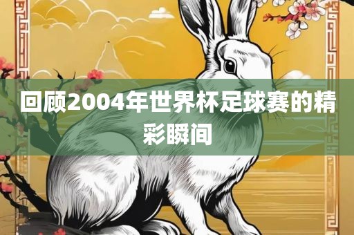 回顾2004年世界杯足球赛的精彩瞬间