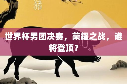 世界杯男团决赛，荣耀之战，谁将登顶？