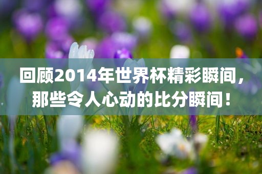 回顾2014年世界杯精彩瞬间，那些令人心动的比分瞬间！