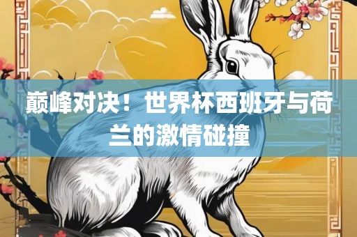 巅峰对决！世界杯西班牙与荷兰的激情碰撞