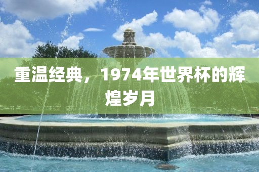 重温经典，1974年世界杯的辉煌岁月