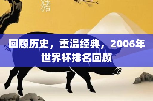 回顾历史，重温经典，2006年世界杯排名回顾
