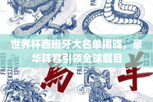 世界杯西班牙大名单揭晓，豪华阵容引领全球瞩目