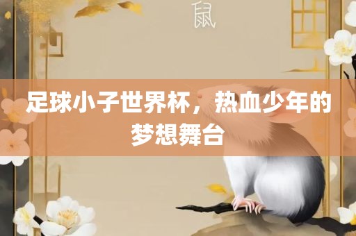 足球小子世界杯，热血少年的梦想舞台
