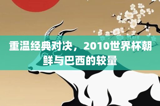 重温经典对决，2010世界杯朝鲜与巴西的较量
