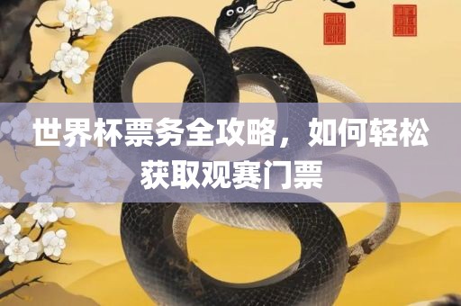 世界杯票务全攻略，如何轻松获取观赛门票