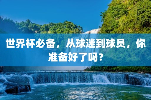 世界杯必备，从球迷到球员，你准备好了吗？