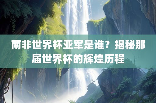 南非世界杯亚军是谁？揭秘那届世界杯的辉煌历程