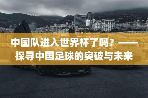 中国队进入世界杯了吗？——探寻中国足球的突破与未来