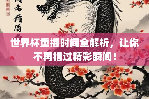 世界杯重播时间全解析，让你不再错过精彩瞬间！