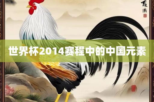 世界杯2014赛程中的中国元素