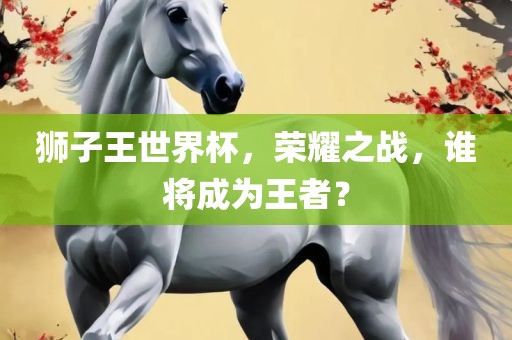 狮子王世界杯，荣耀之战，谁将成为王者？