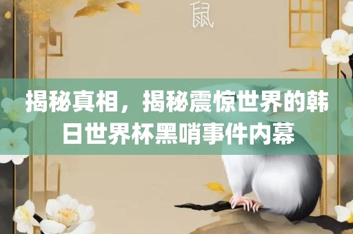 揭秘真相，揭秘震惊世界的韩日世界杯黑哨事件内幕