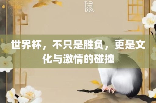 世界杯，不只是胜负，更是文化与激情的碰撞