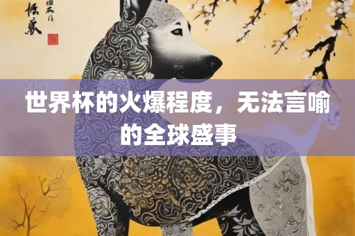 世界杯的火爆程度，无法言喻的全球盛事