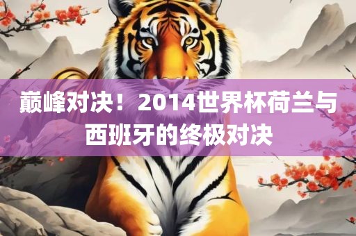 巅峰对决！2014世界杯荷兰与西班牙的终极对决