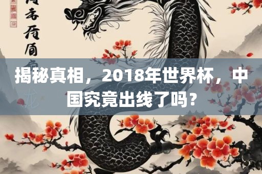 揭秘真相，2018年世界杯，中国究竟出线了吗？