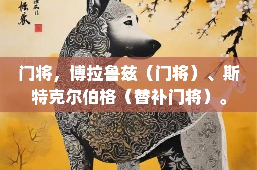门将，博拉鲁兹（门将）、斯特克尔伯格（替补门将）。