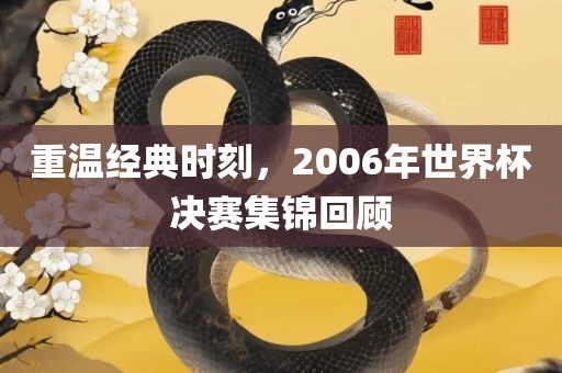 重温经典时刻，2006年世界杯决赛集锦回顾