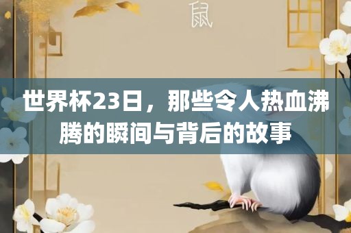 世界杯23日，那些令人热血沸腾的瞬间与背后的故事